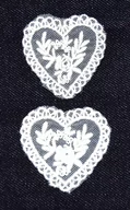 Pasmanteria - Naprasowanka koronkowa Serca 1 - miniaturka - grafika 1