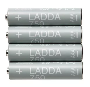 Akumulatorki baterie paluszki IKEA AAA 750mAH 4 szt - Ładowarki i akumulatory - miniaturka - grafika 1