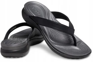 Japonki Klapki Damskie Crocs Flip Czarne 41 - Klapki i japonki damskie - miniaturka - grafika 1