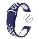 Akcesoria do smartwatchy - PASEK DO ZEGARKA 20MM – SILIKONOWY – granatowo-biały - miniaturka - grafika 1