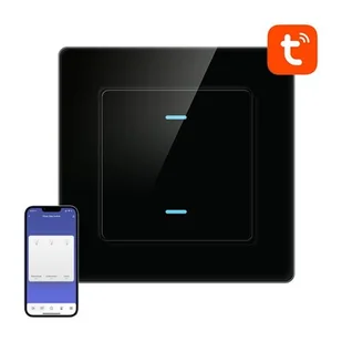 Dotykowy włącznik światła WiFi Avatto N-TS10-B2 podwójny TUYA czarny - Rabat 10zł przy zapisie do newslettera! / FV23% / Odbiór osobisty Kraków! / Płatność PayPo - Systemy inteligentnych domów - miniaturka - grafika 1