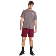 Spodnie sportowe męskie - Męskie spodenki treningowe Under Armour UA Tech Woven Wordmark Short - czerwone - UNDER ARMOUR - miniaturka - grafika 1