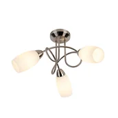 Oprawy, klosze i abażury - QAZQA Klasyczna lampa sufitowa stalowa 3 światła - Fortress - miniaturka - grafika 1