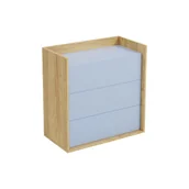 Komody - Komoda 3S Hikora Naturalna / Niebieski Horyzont Mobius Halmar Niebieski Horyzont, Hikoria Naturalna - miniaturka - grafika 1