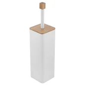 Akcesoria do wc - Szczotka toaletowa Wc tuba Stal Biała Bambusowa - miniaturka - grafika 1