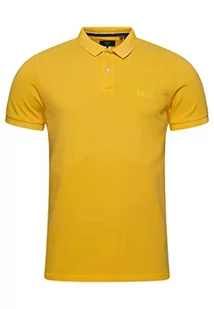 Superdry Polo Solidny Bluza męska, Żółte sprężyny, XL - Bluzy męskie - miniaturka - grafika 1