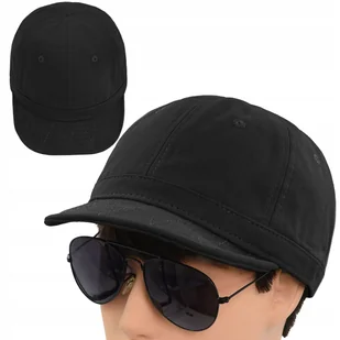 Czapka Jesienna Głęboka KRÓTKI DASZEK Podszewka Bawełniana Dżokejka CZARNA - Czapki i chusty sportowe męskie Czapka Jesienna Głęboka KRÓTKI DASZEK Podszewka Bawełniana Dżokejka CZARNA - Czapki i chusty sportowe męskie - miniaturka - grafika 1