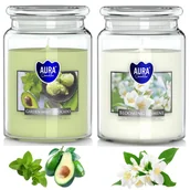Świece - Świece Zapachowe Jaśmin Awokado Świeczki 2X Świeca Zestaw Prezent Xxl 200H - miniaturka - grafika 1