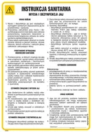 Instrukcje stanowiskowe BHP - IAG53 INSTRUKCJA BHP MYCIA I DENZYNFEKCJI JAJ, HN - PŁYTA ELASTYCZNA 0,4MM; (245X350MM) - miniaturka - grafika 1