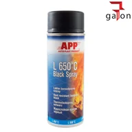 Chemia warsztatowa - APP L650stC black spray 400ml czarny - lakier żaroodporny czarny - miniaturka - grafika 1