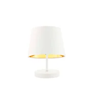 Lampy stojące - Biała lampka nocna do sypialni ALMADA GOLD - miniaturka - grafika 1
