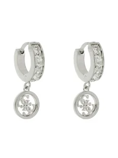 Guess Kolczyki Huggie Me JUBE03 147JW Srebrne rodowanie - Kolczyki - miniaturka - grafika 1