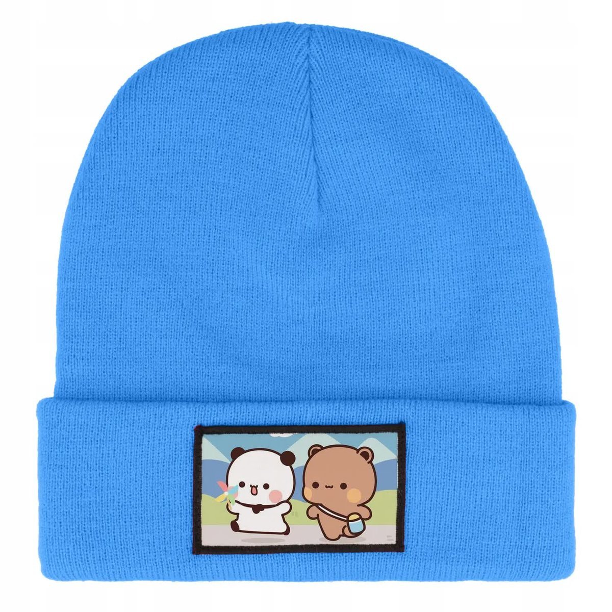 CZAPKA ZIMOWA CIEPŁA NIEBIESKA DZIECIĘCA Z MOTYWEM CUTE BEARS MIX WZORÓW