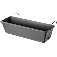 Donice - Skrzynka balkonowa Perama 60 cm z uchwytami, szara - miniaturka - grafika 1
