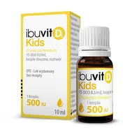 Witaminy i minerały - Ibuvit Kids - Lek z witaminą D3 krople, 10ml - miniaturka - grafika 1