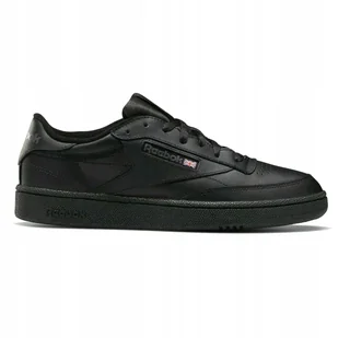 Buty męskie trampki skórzane Reebok Club C 100000153 czarne 41 - Buty sportowe męskie - miniaturka - grafika 1