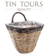 Kwietniki - WIKLINOWY KWIETNIK NA ŚCIANĘ Z FOLIĄ 28x19x20/24 cm - miniaturka - grafika 1