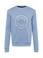 Bluzy męskie - Mexx Męska bluza z nadrukiem, niebieska (Denim Blue), L (DE) - miniaturka - grafika 1