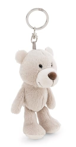 NICI 62300 breloczek miś Finni, wierny towarzysz do plecaka lub torby, zawieszka do kluczy dla małych i dużych, 10 cm, beżowy