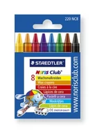 Kredki, ołówki, pastele i pisaki - Kredki woskowe Noris Club, 8 kolorów - miniaturka - grafika 1