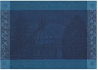 Obrusy i serwetki - Le Jacquard Fran ais Podkładka żakardowa na stół Symphonie Baroque Niebieska - miniaturka - grafika 1