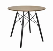 Stoły - Stół MUFART ETT, brązowo-czarny, 80x80x75 cm - miniaturka - grafika 1