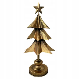 Choinka Złota Dekoracja Świąteczna - Choinki - miniaturka - grafika 1