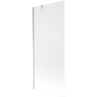 Mexen Next parawan nawannowy 1-skrzydłowy 80 x 150 cm, szron, chrom - Parawany nawannowe - miniaturka - grafika 1