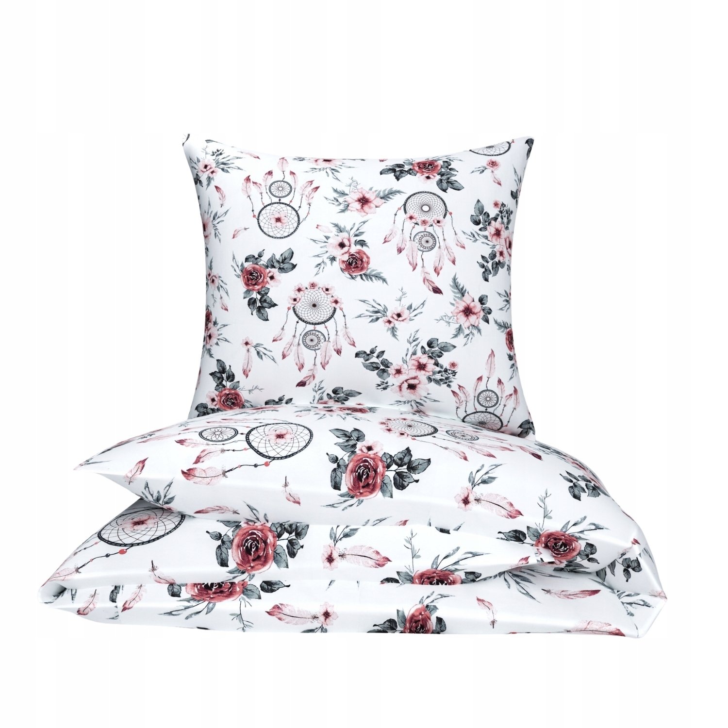 Pościel 120x180 bawełniana dziecięca 50x60 100% bawełna kwiaty 250grf