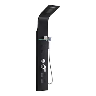 Leziter Panel prysznicowy z hydromasażem Alegro Black, stal nierdzewna - Panele prysznicowe Leziter Panel prysznicowy z hydromasażem Alegro Black, stal nierdzewna - Panele prysznicowe - miniaturka - grafika 1