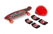 Deskorolki - Toyz Toyz deskorolka dexter red + kask i ochraniacze - miniaturka - grafika 1