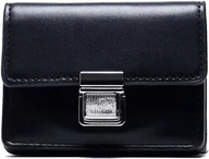 Portfele - Kompaktowy portfel damski z wieloma przegródkami - elegancki prezent czarny - miniaturka - grafika 1