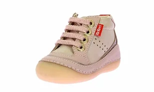 Kickers Chłopiec Unisex Kinder SOPUM Botki, 23 EU, Różowy, 23 EU - Botki damskie - miniaturka - grafika 1