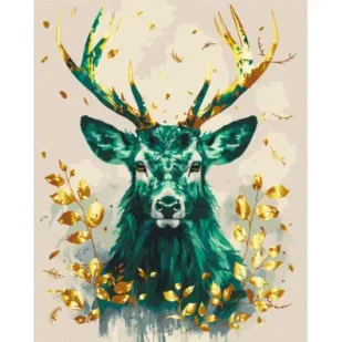 Malowanie po numerach BRUSHME 40x50 cm Gold Szmaragdowa Korona Lasu - Malowanie po numerach - miniaturka - grafika 1