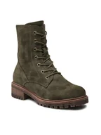 Botki damskie - Clara Barson Trapery WS5600-09 Zielony - miniaturka - grafika 1