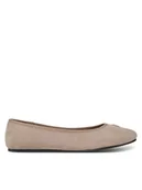 Baleriny - Tommy Hilfiger Baleriny Th Hardware Suede Ballerina FW0FW08655 Beżowy - miniaturka - grafika 1