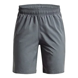 Under Armour UA tkane szorty z grafiką, szare, YLG - Spodenki damskie - miniaturka - grafika 1