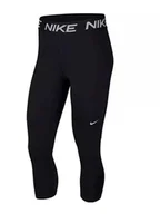 Spodnie damskie - Nike damskie spodnie do jogi W Nk Vctry Bslyr Cpri Essntl czarny czarny/czarny/bia?y M - miniaturka - grafika 1