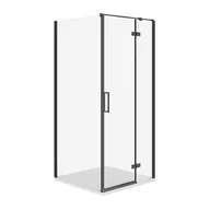 Kabiny prysznicowe - Kabina Prysznicowa Cersanit Jota 80X80X195 kwadratowa prawa transparentny brodzik Tako Slim 4 cm Biały S601-174 - miniaturka - grafika 1