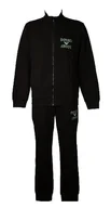 Bluzy męskie - Emporio Armani Męska bluza zapinana na zamek Iconic Terry Sweater+spodnie (2 sztuki), czarny, M - miniaturka - grafika 1