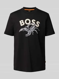 T-shirt z nadrukiem z logo i motywem model ‘Bossfish’ - Koszulki męskie - miniaturka - grafika 1