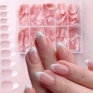 Akcesoria do paznokci - TEMU 480 Sztuk/120 Sztuk Minimalistyczne Prasowane Paznokcie - Paznokcie W Kształcie Orzecha, Pełne Pokrycie, Błyszczący Zestaw Manicure, Paznokcie - miniaturka - grafika 1