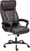 Fotele i krzesła biurowe - Beliani Fotel biurowy PROUD Ekoskóra Ciemnobrązowy - miniaturka - grafika 1