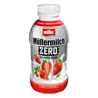 Szybkie dania obiadowe - Napój mleczny Müllermilch ZERO mix smaków truskawka oraz banan 400g - miniaturka - grafika 1