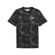 Koszulki sportowe męskie - Męska koszulka Essentials Camo PUMA Black - miniaturka - grafika 1