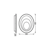 Lampy sufitowe - OSRAM Lampa sufitowa LED ORBIS SPIRAL OVAL, biały / opal, metal - miniaturka - grafika 1