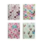 Szkolne artykuły papiernicze - Pamiętnik z kłódką w serca MIX - miniaturka - grafika 1