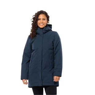 Damski płaszcz zimowy Jack Wolfskin SALIER COAT night blue - XS - Kurtki damskie - miniaturka - grafika 1