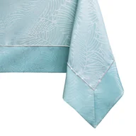 Obrusy i serwetki - Obrus Gaia Niebieski Tłoczony Roślinny 110x110 AmeliaHome - TCLOTH/AH/GAIA/BRD/PPG/RETROBLUE/110X110 - miniaturka - grafika 1