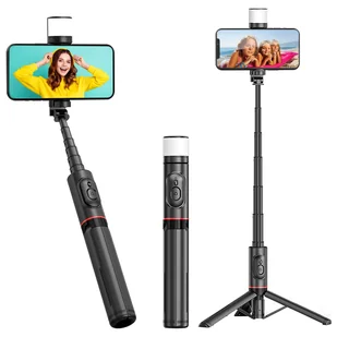 Selfie Stick Alogy Techsuit kijek do zdjęć selfie Tripod bezprzewodowy Bluetooth Remote z pilotem Black - Selfie stick - miniaturka - grafika 14
